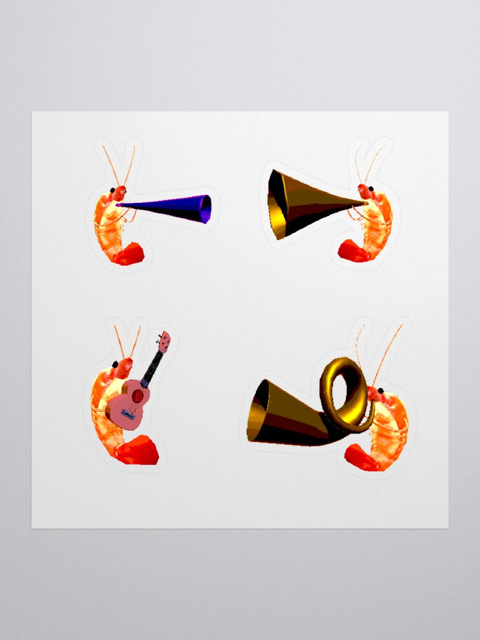 Shrimp Quartet Sticker Pack product image (1)