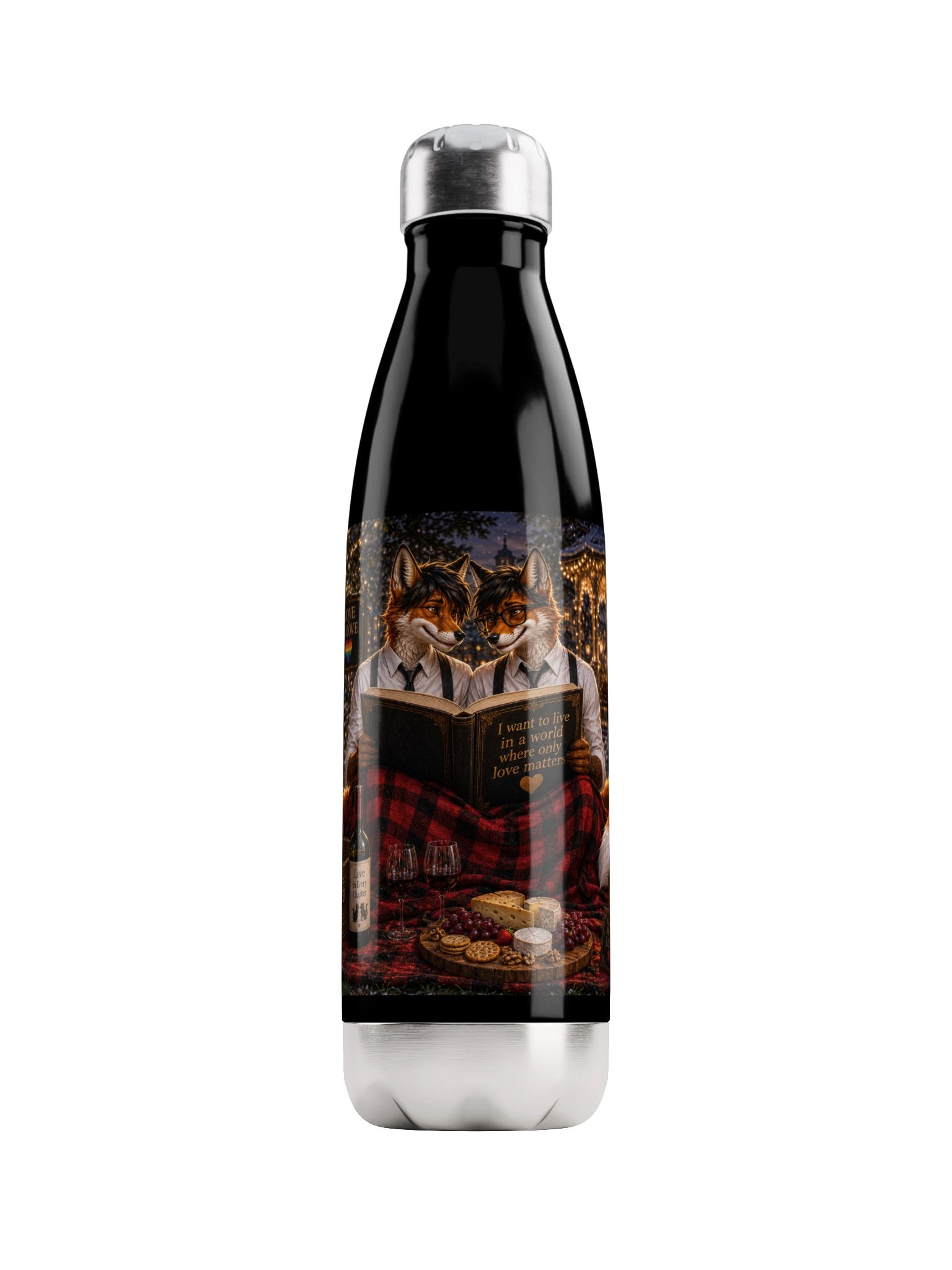 Sam & Oley Love Is Love Water Bottle. product image (1)