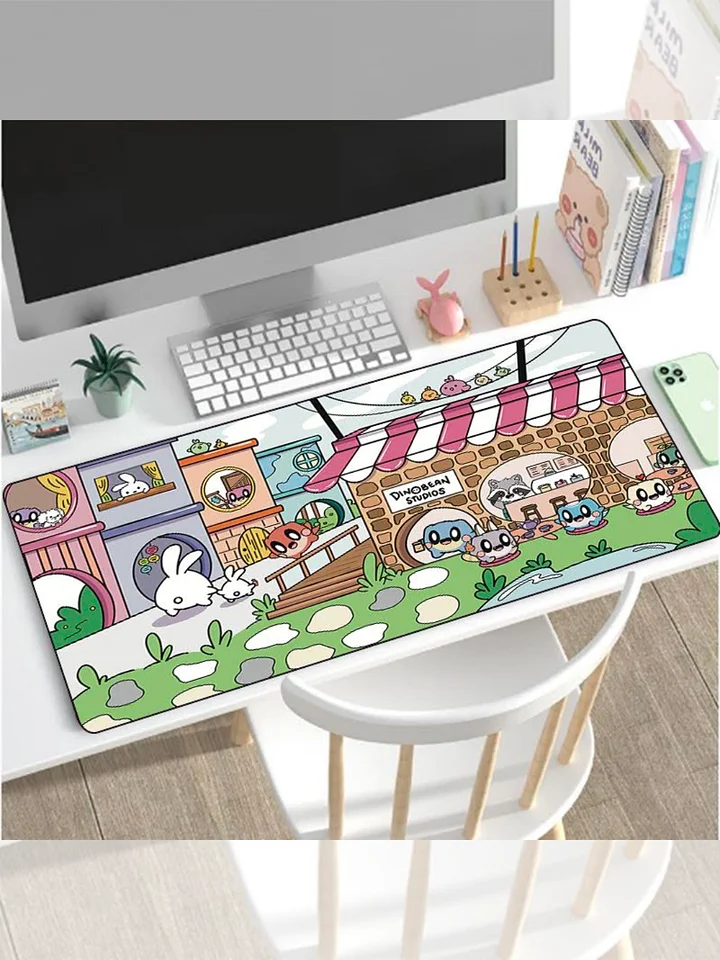 Cozy Cafe Coffee Shop Desk Mat | Dinobean World | Gaming Mouse Pad product image (1)