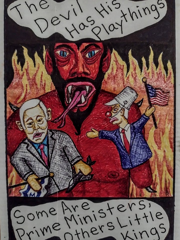 The Devil Has His Playthings Signed Fine Art Print product image (1)