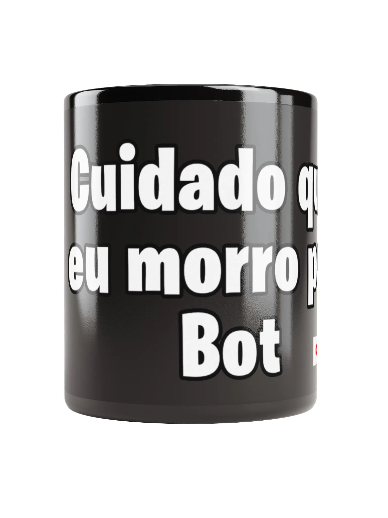Caneca "Cuidado que eu morro pra Bot" product image (5)