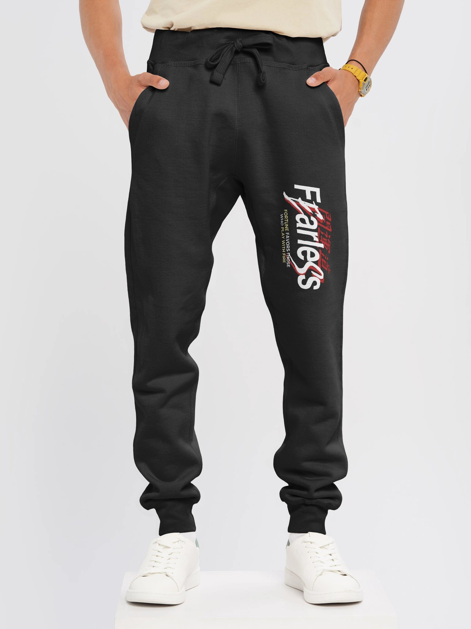 Eris Fire Quote Fleece Joggers product image (8)