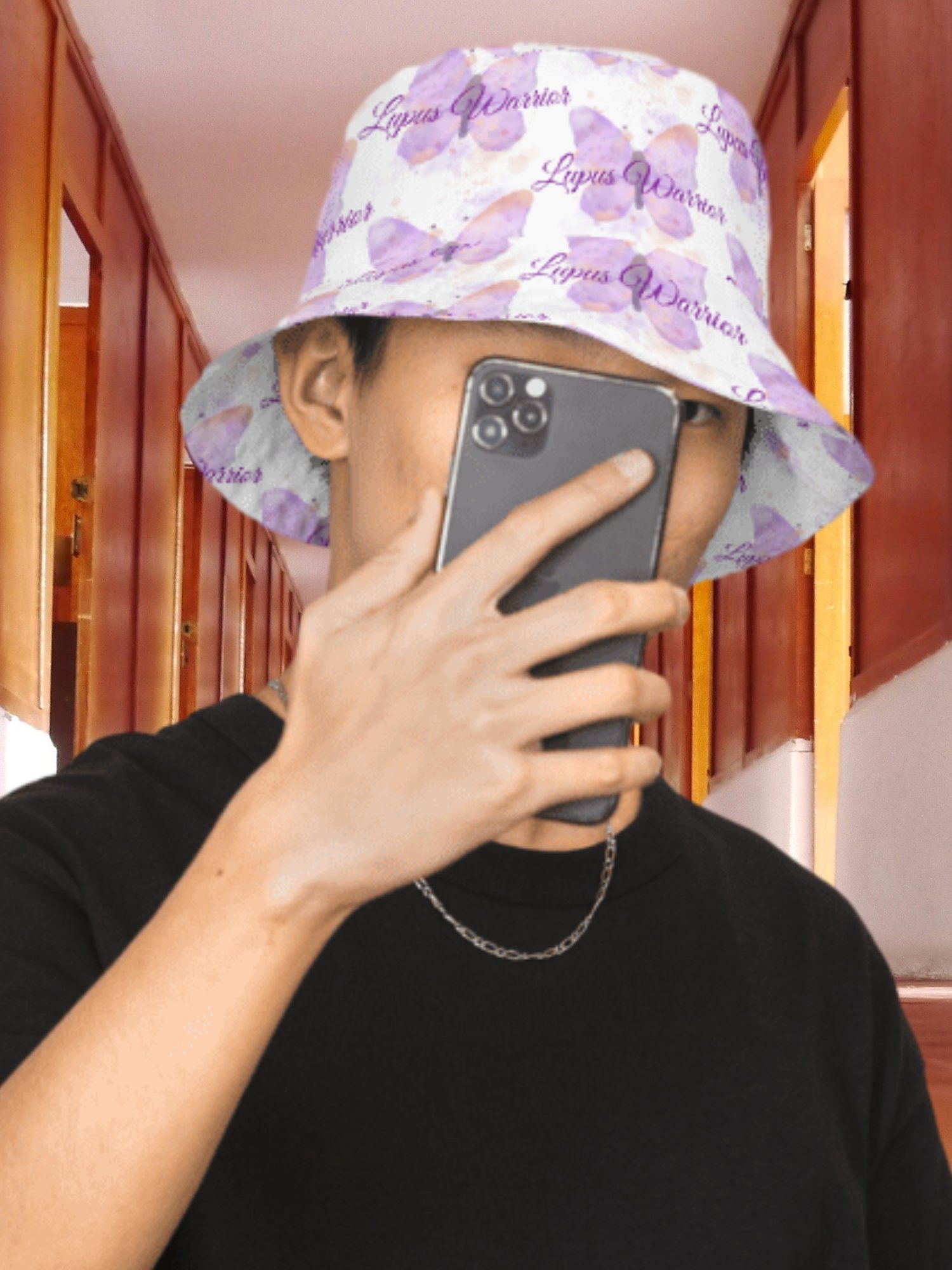 Lupus Warrior Purple Butterfly Bucket Hat product image (4)