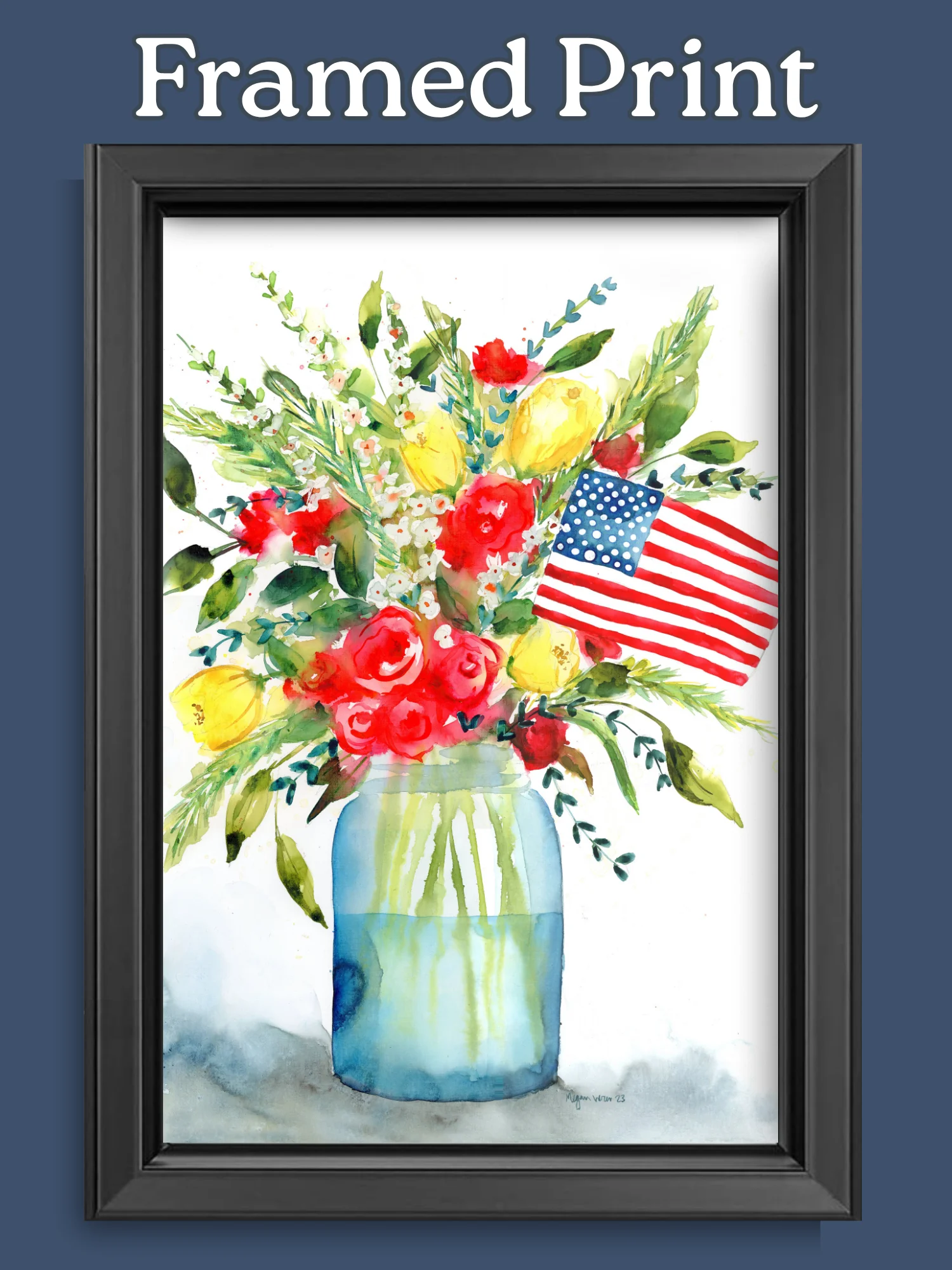 Floral Watercolor Print - Red, White & Bloom product image (11)