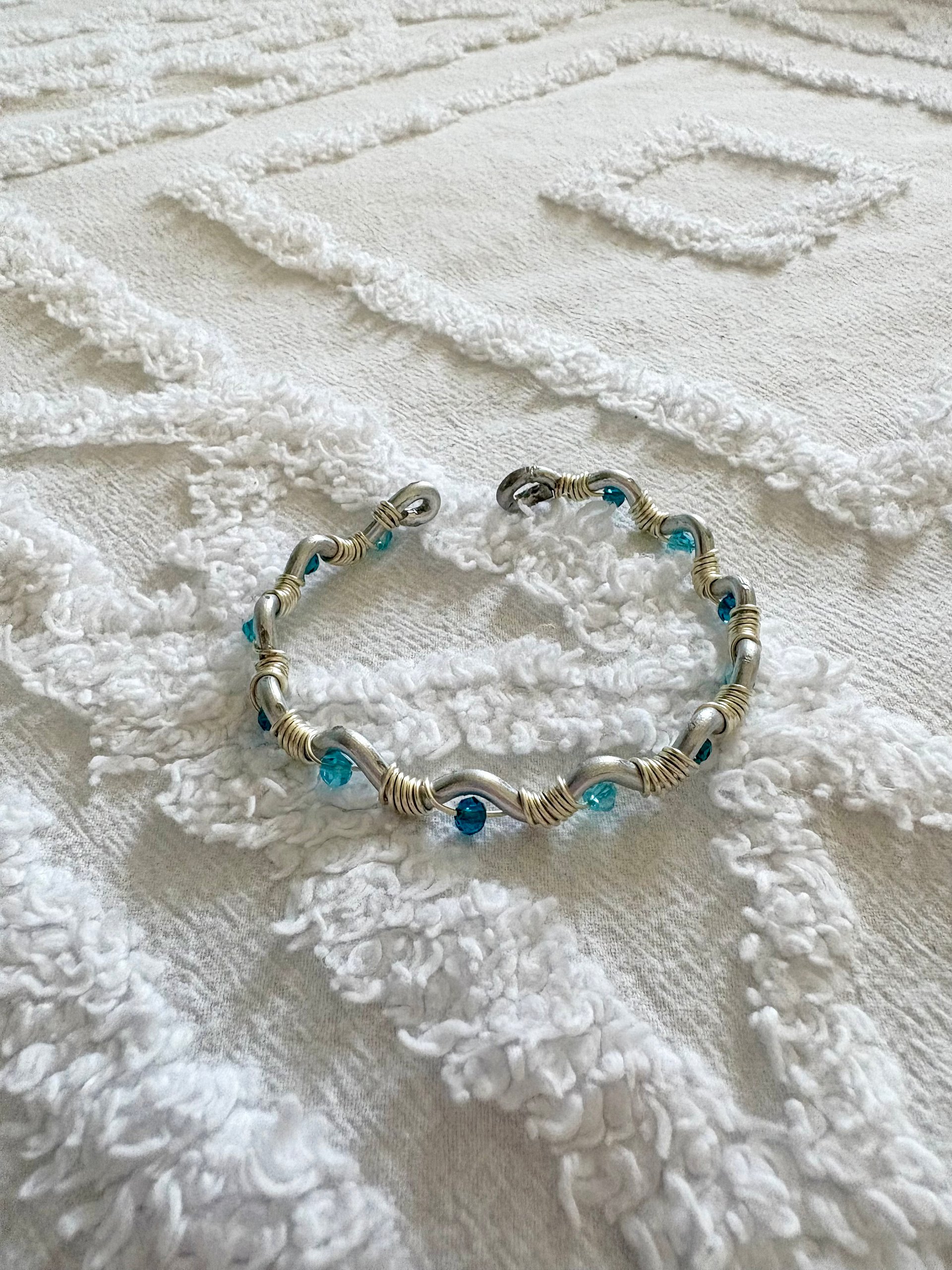 MFD-00299 | Steady Tide Adjustable Cuff Bracelet (Blue) | by Monique Faella Designs™ product image (5)