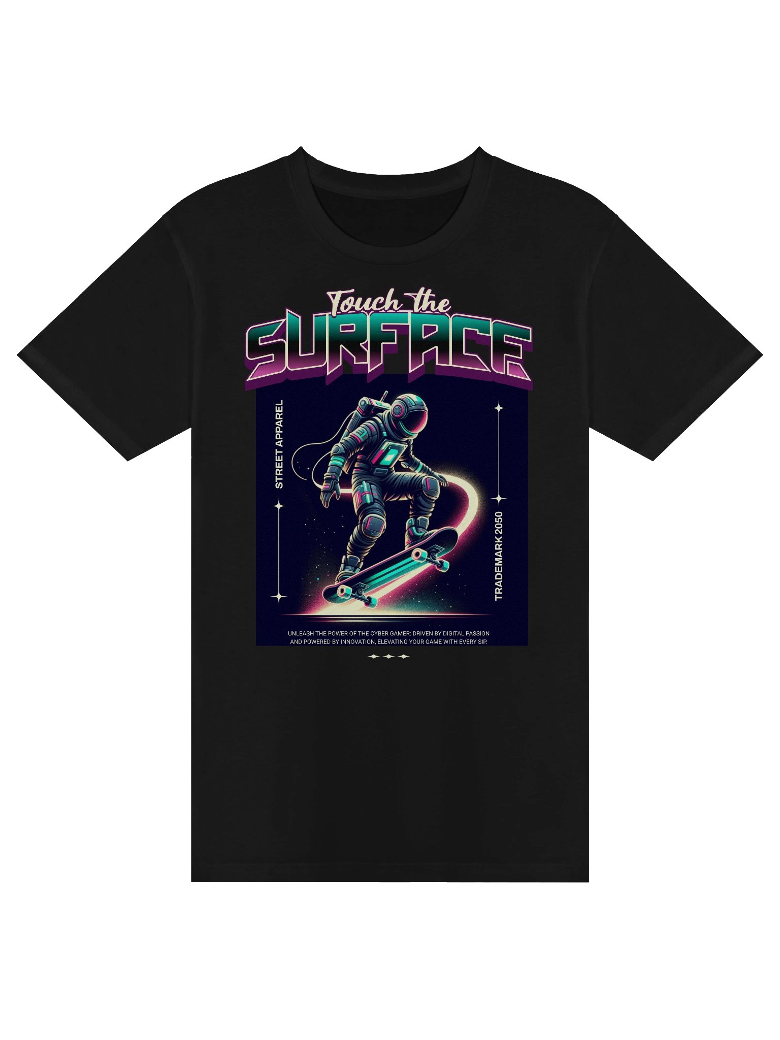 Astronaut Graphic T-Shirt: Touching the Surface Design product image (6)