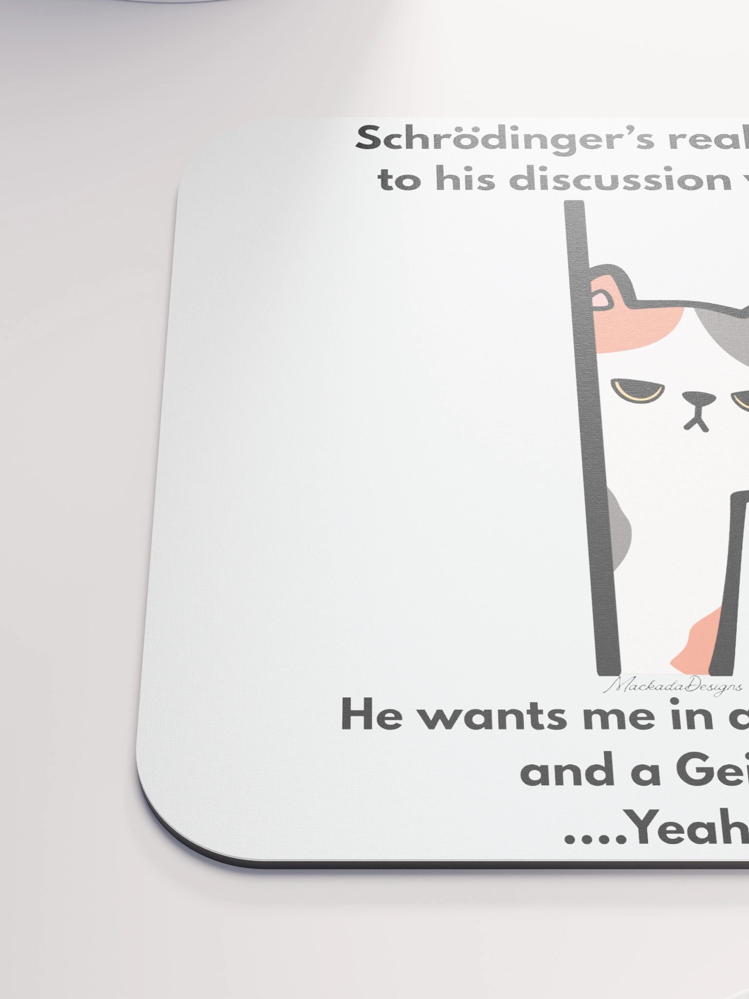 Unimpressed Cat Peek Mouse Pad product image (6)