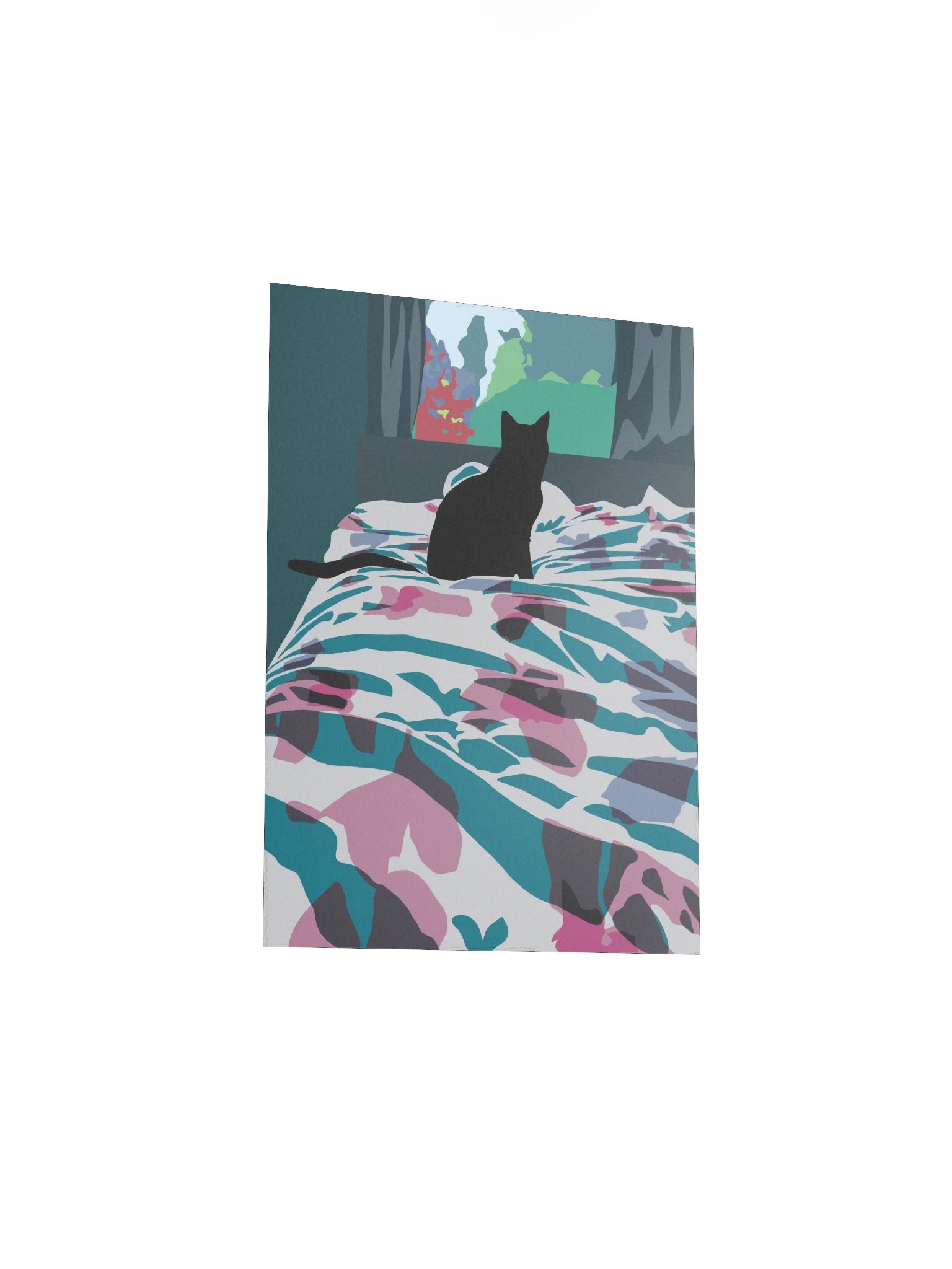 Cat On Bed Poster product image (9)