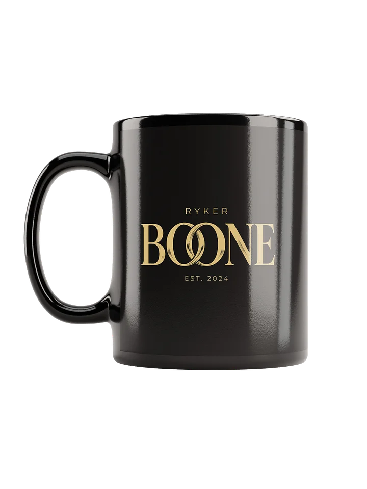 Ryker Boone "When The Lights Go Gold" Black Glossy Mug (Gold Logo) product image (1)