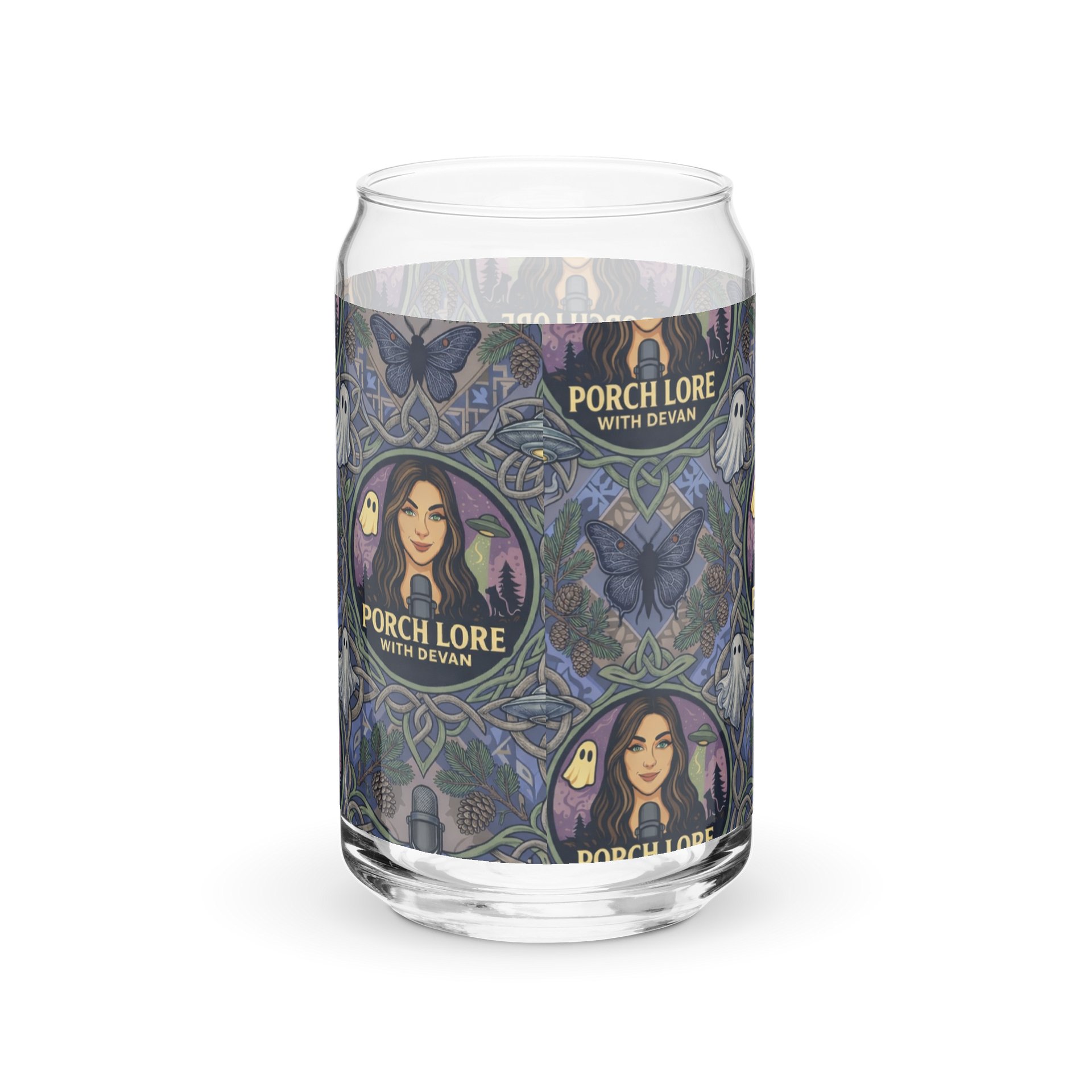 PORCH LORE DEVAN PERIWINKLE MOTH CAN-SHAPED GLASS product image (2)