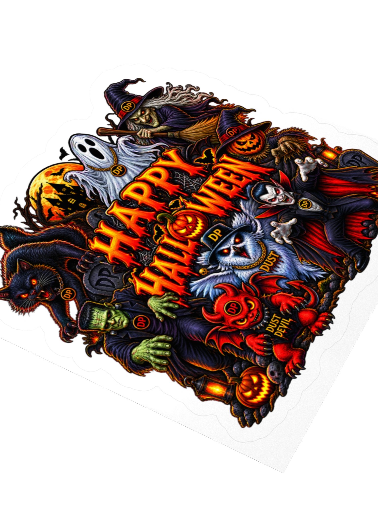Happy Halloween 3" x 3" sticker product image (3)