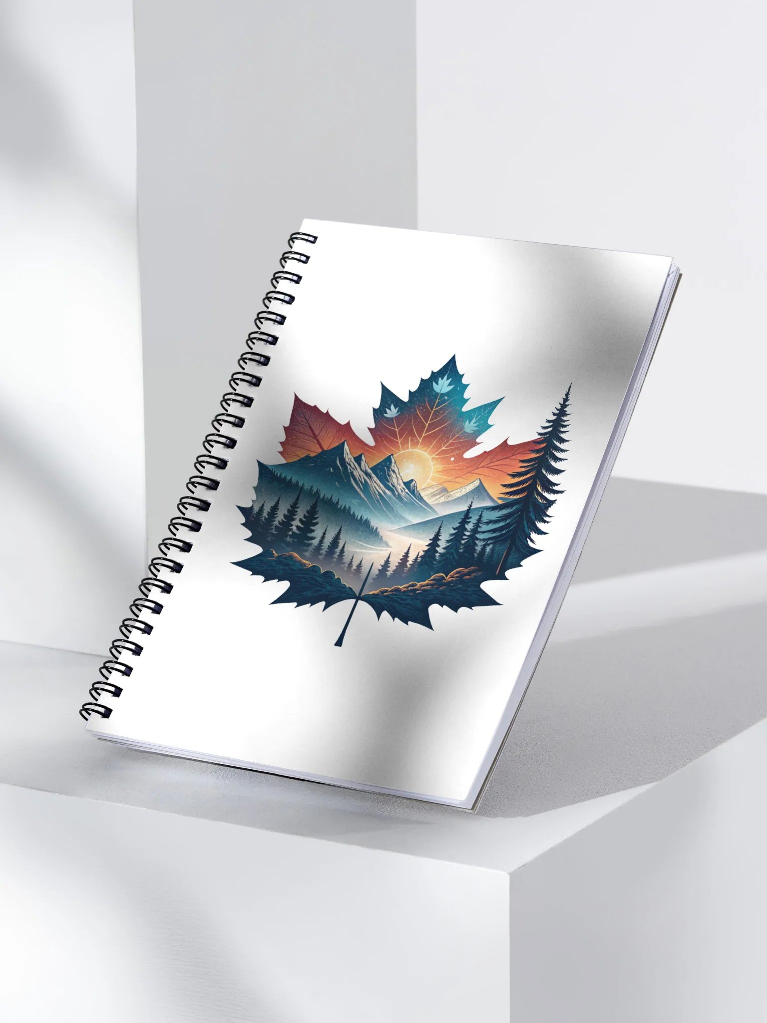 Maple Leaf Scape Spiral Notebook product image (3)