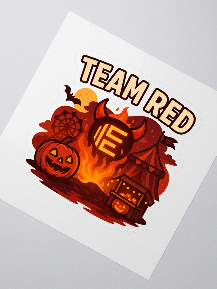 Team Red Halloween Kiss Cut Stickers product image (2)