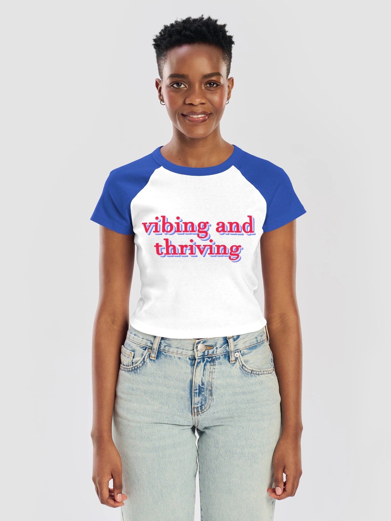 vibing and thriving baseball crop product image (15)