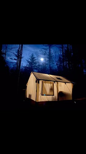 Full moon rising over the last camping trip of the season. #fallcamping #fullmoon