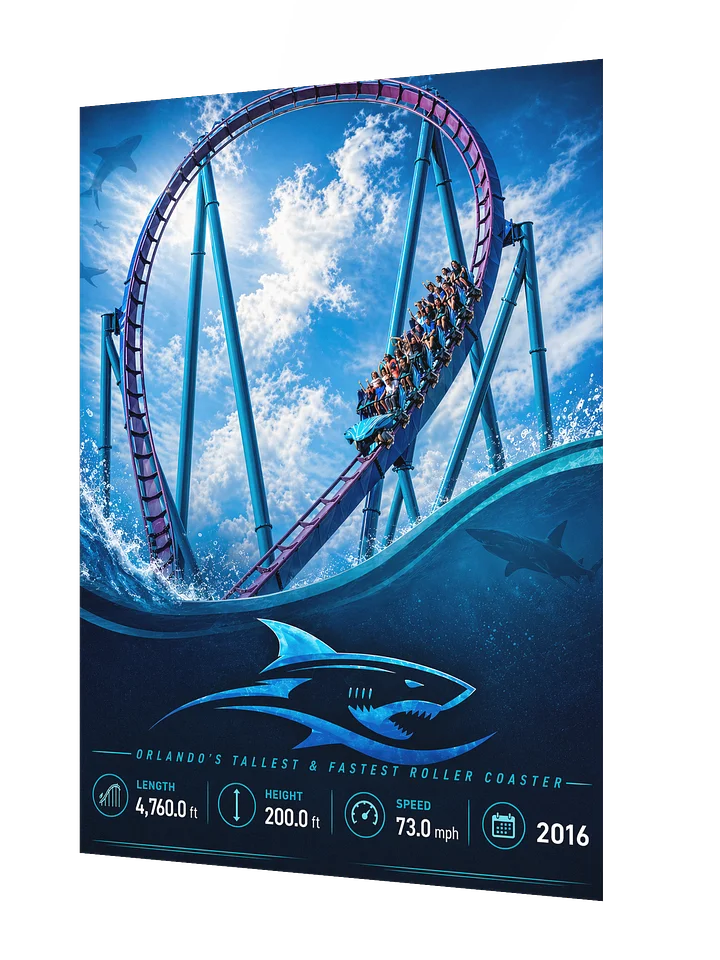 Mako - Orlando's Tallest & Fastest Roller Coaster Poster | 18x24" product image (2)