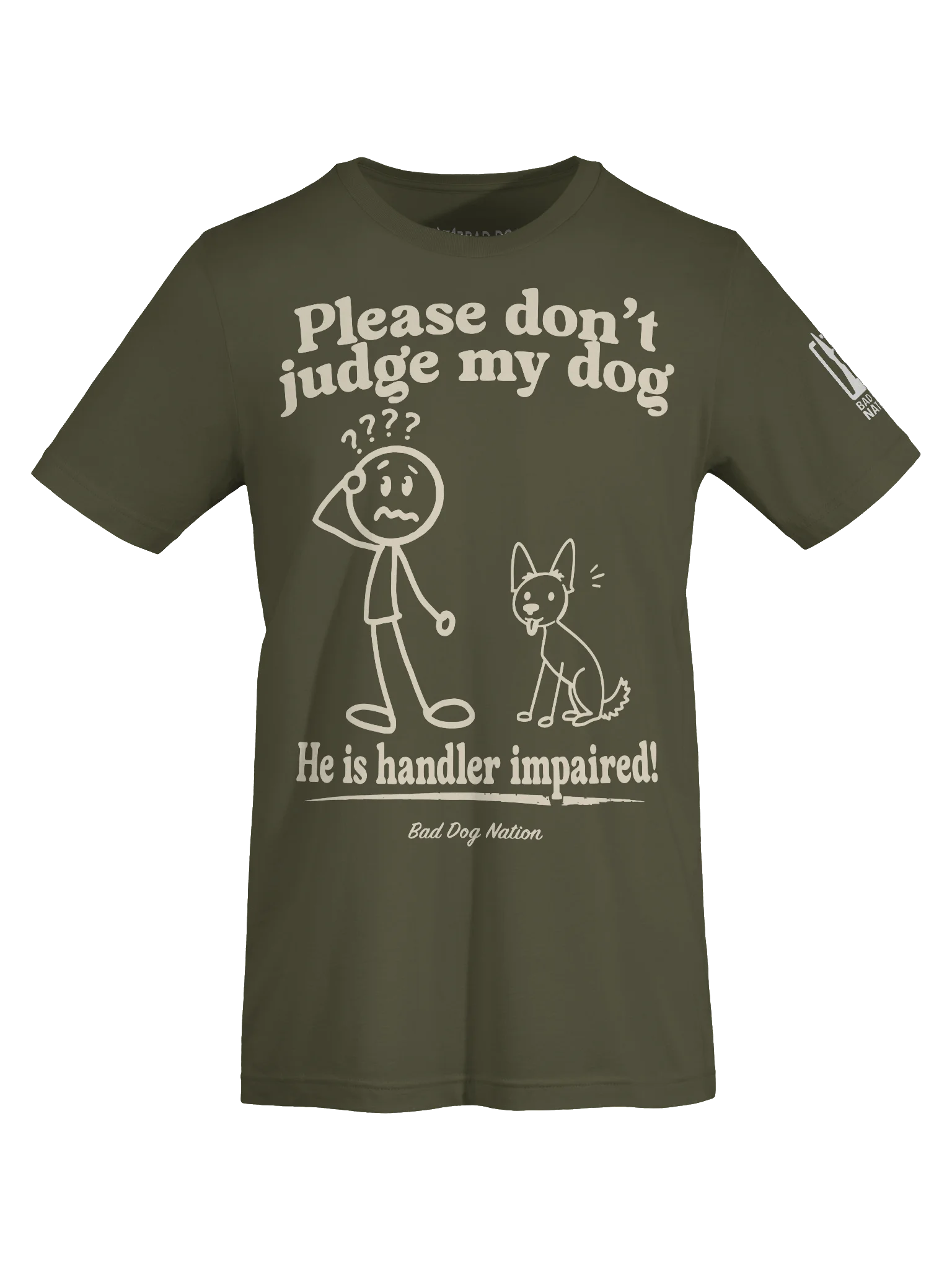 Handler impaired (male dog) - PREMIUM ADULT UNISEX T-SHIRT product image (1)