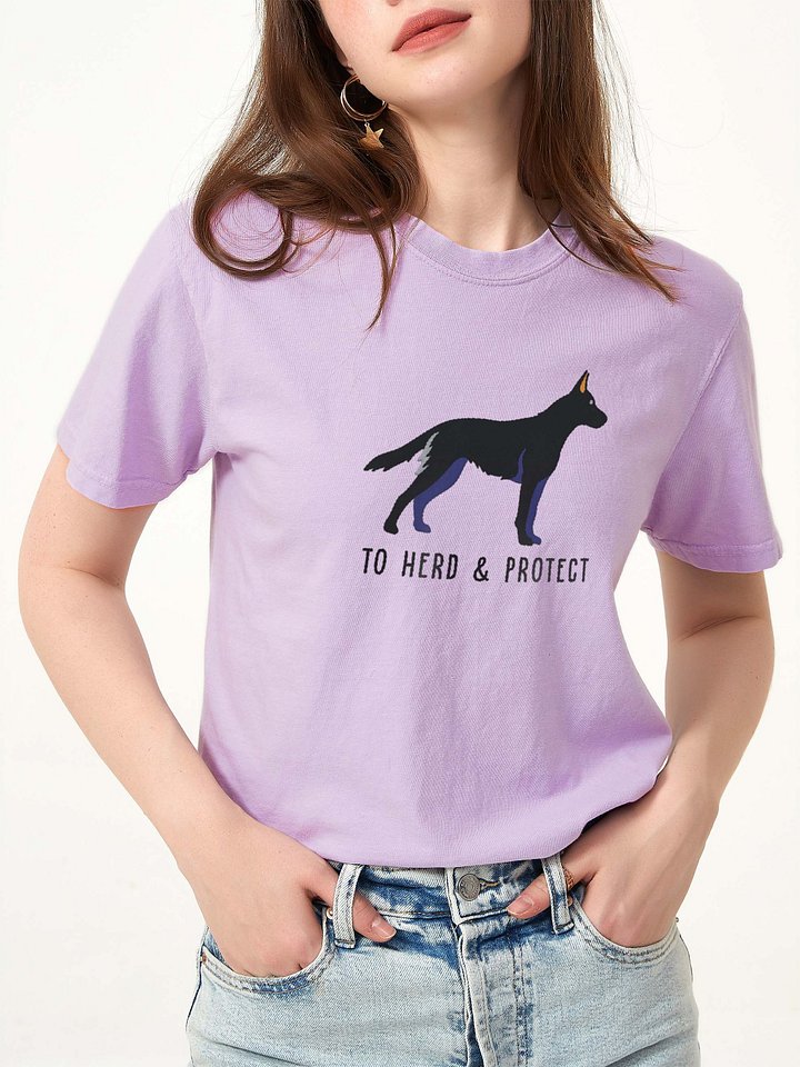 To Herd and Protect T-Shirt(Embroidered) of a Belgian Malinois(Black) product image (2)