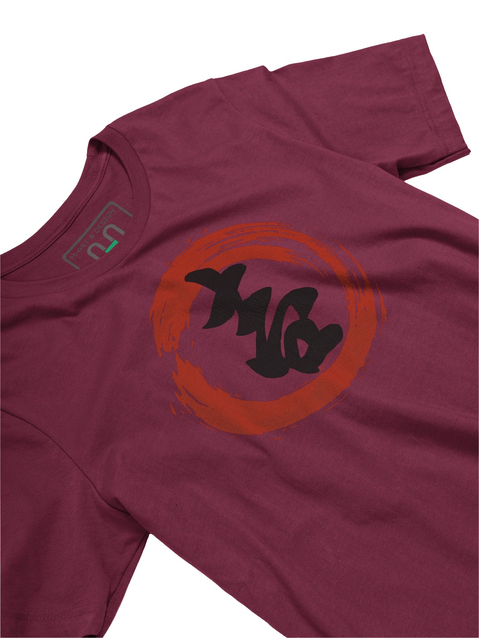 Japanese Calligraphy T‑Shirt — Kichi 「吉」 Good Luck Sosho Ink Brush Design Minimal Streetwear by ART.4UAND.ME product image (2)