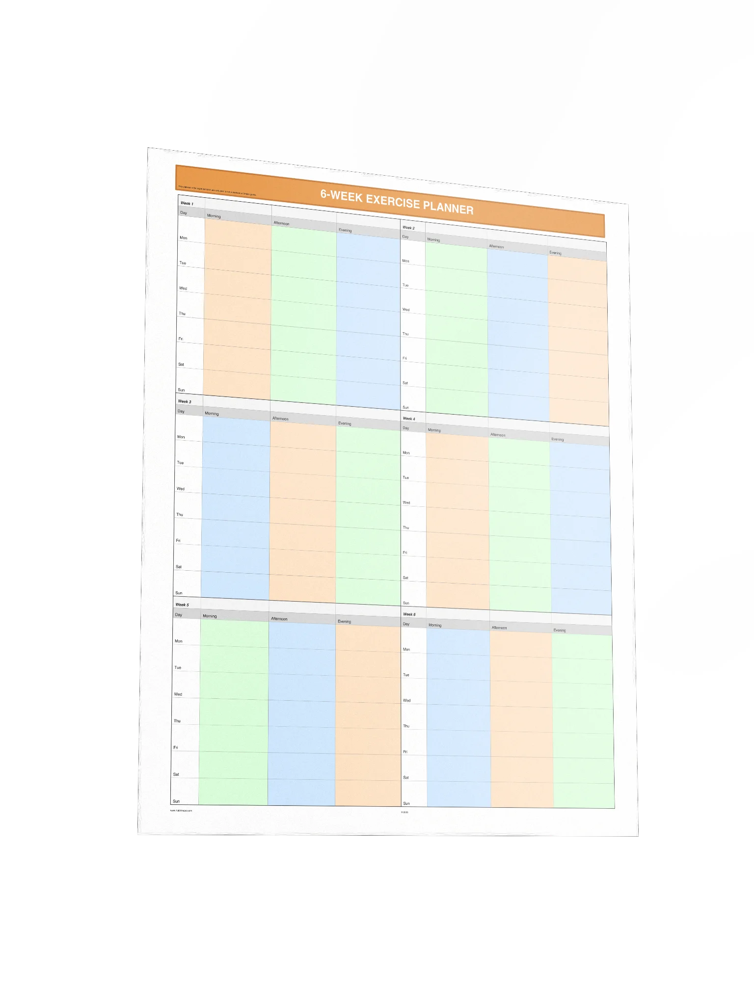 6 Week Exercise Planner product image (4)
