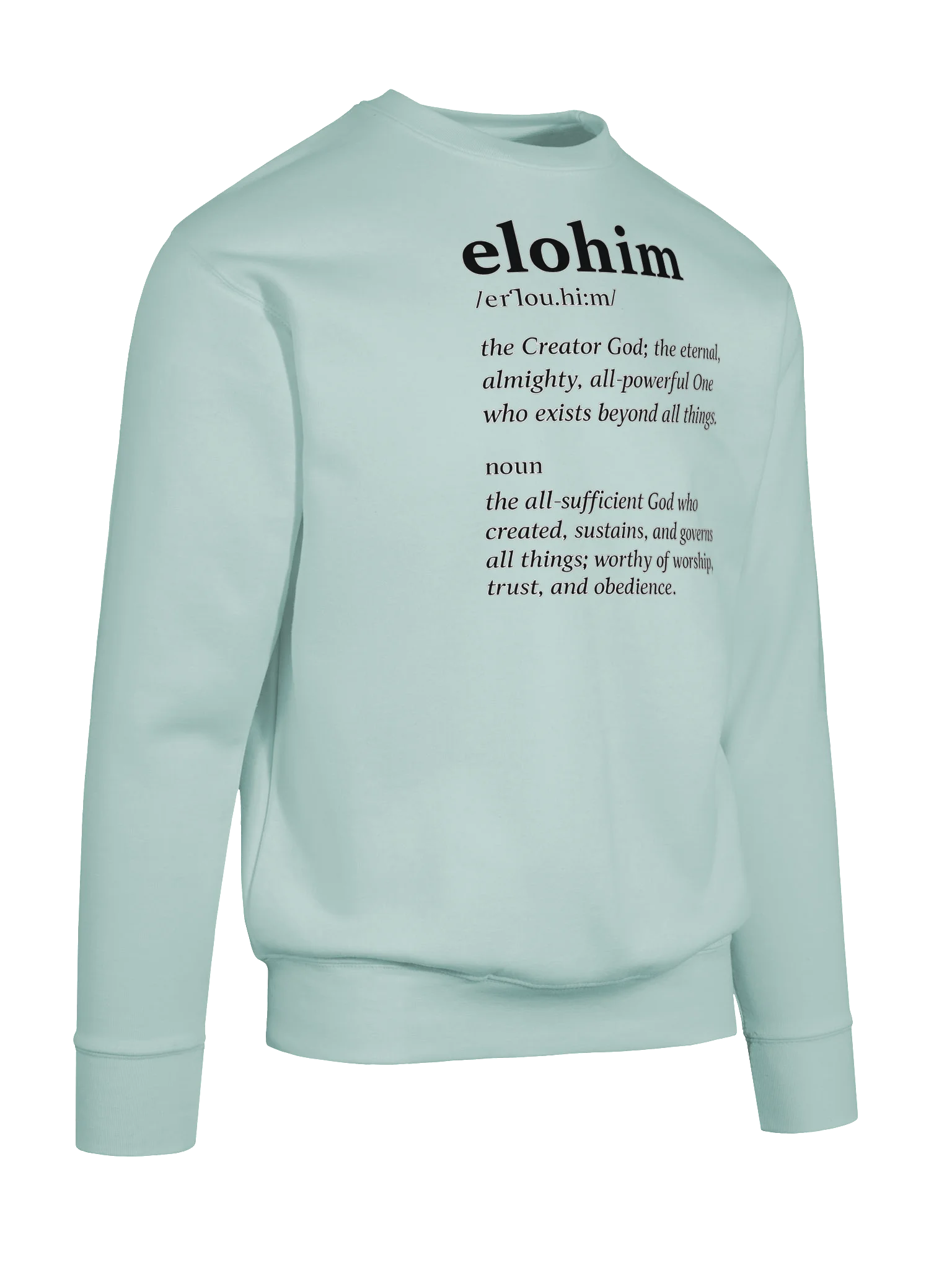 ELOHIM Graphic Sweatshirt | The Creator. The Almighty. The All-Sufficient God. Inspirational Streetwear product image (10)