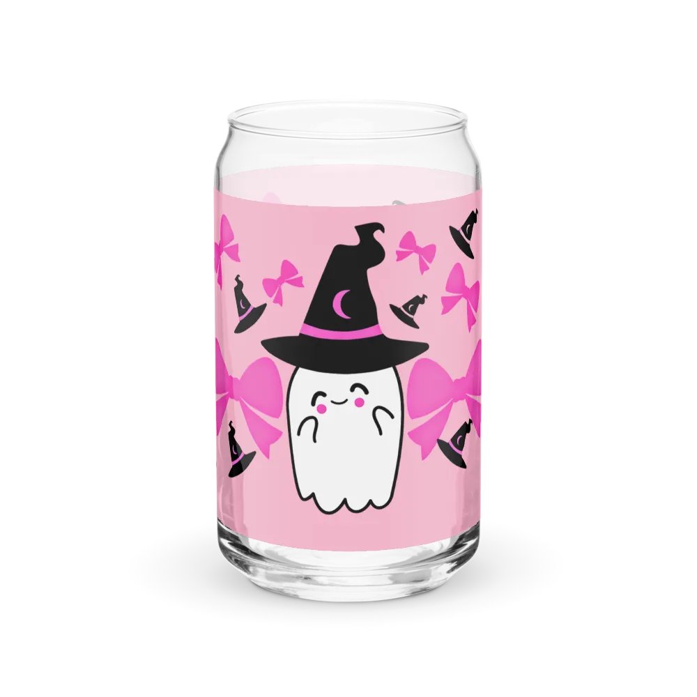 Coquette Spooky Pink Ghost Glass Tumbler product image (3)