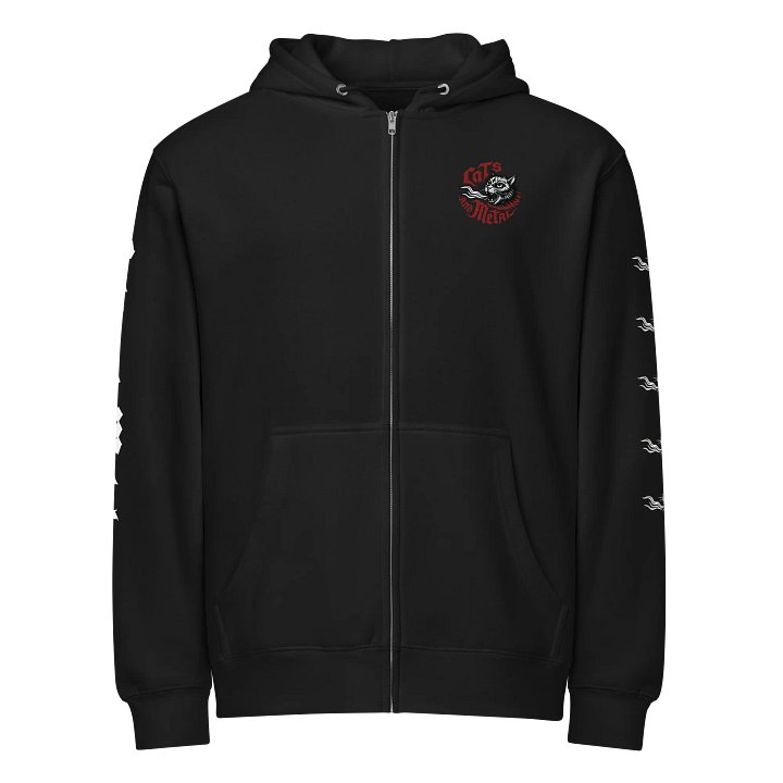 CATS AND METAL ZIP HOODIE product image (1)