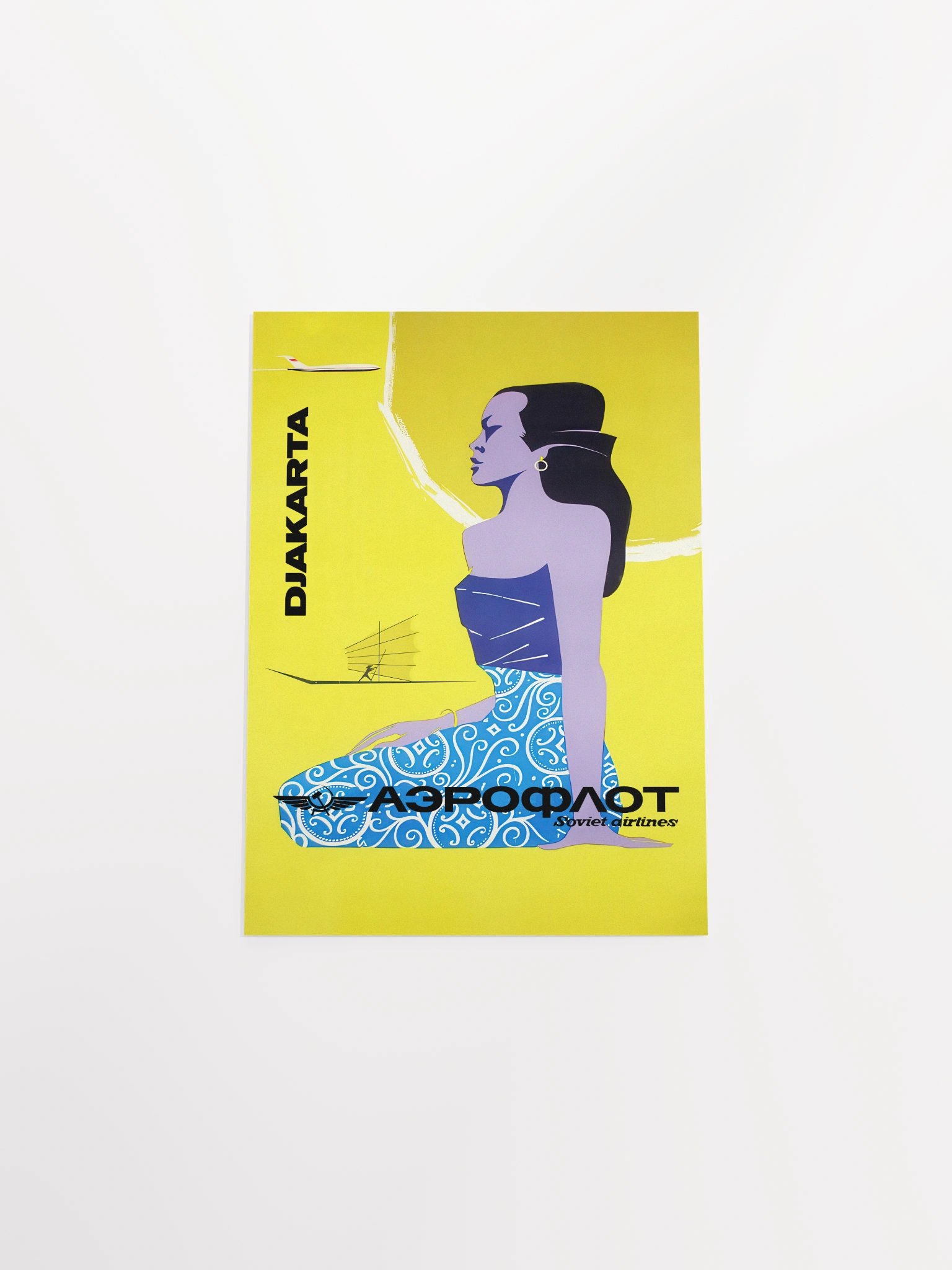 Soviet Aeroflot, USSR airlines 1970s: Jakarta, Indonesia — Soviet retro travel poster product image (9)