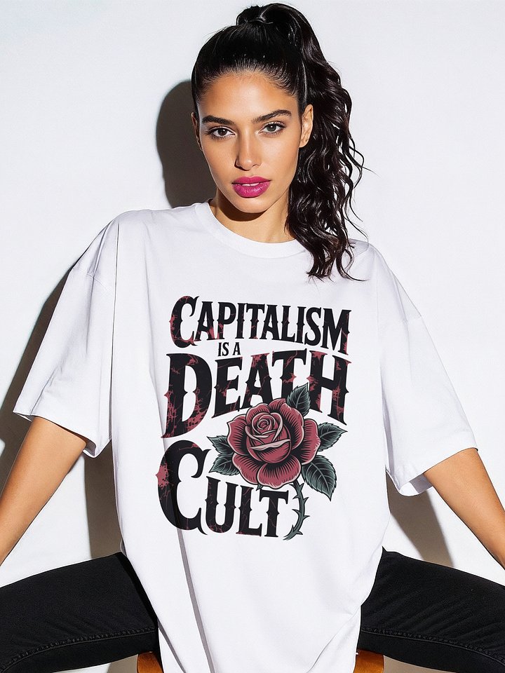 Capitalism is a Death Cult Gothic Comfort Colors T Shirt product image (56)
