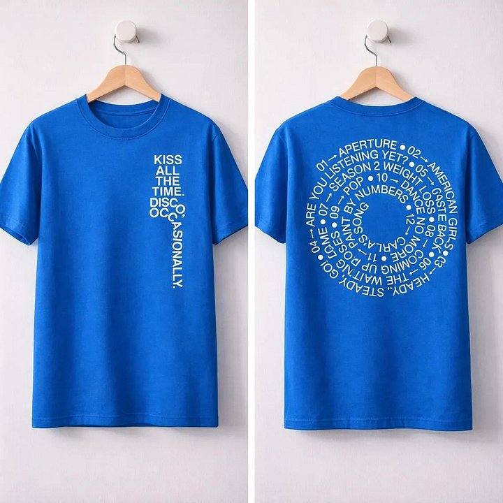 Harry Styles Kiss All The Time T-Shirt | Official Blue Design & Merch product image (1)