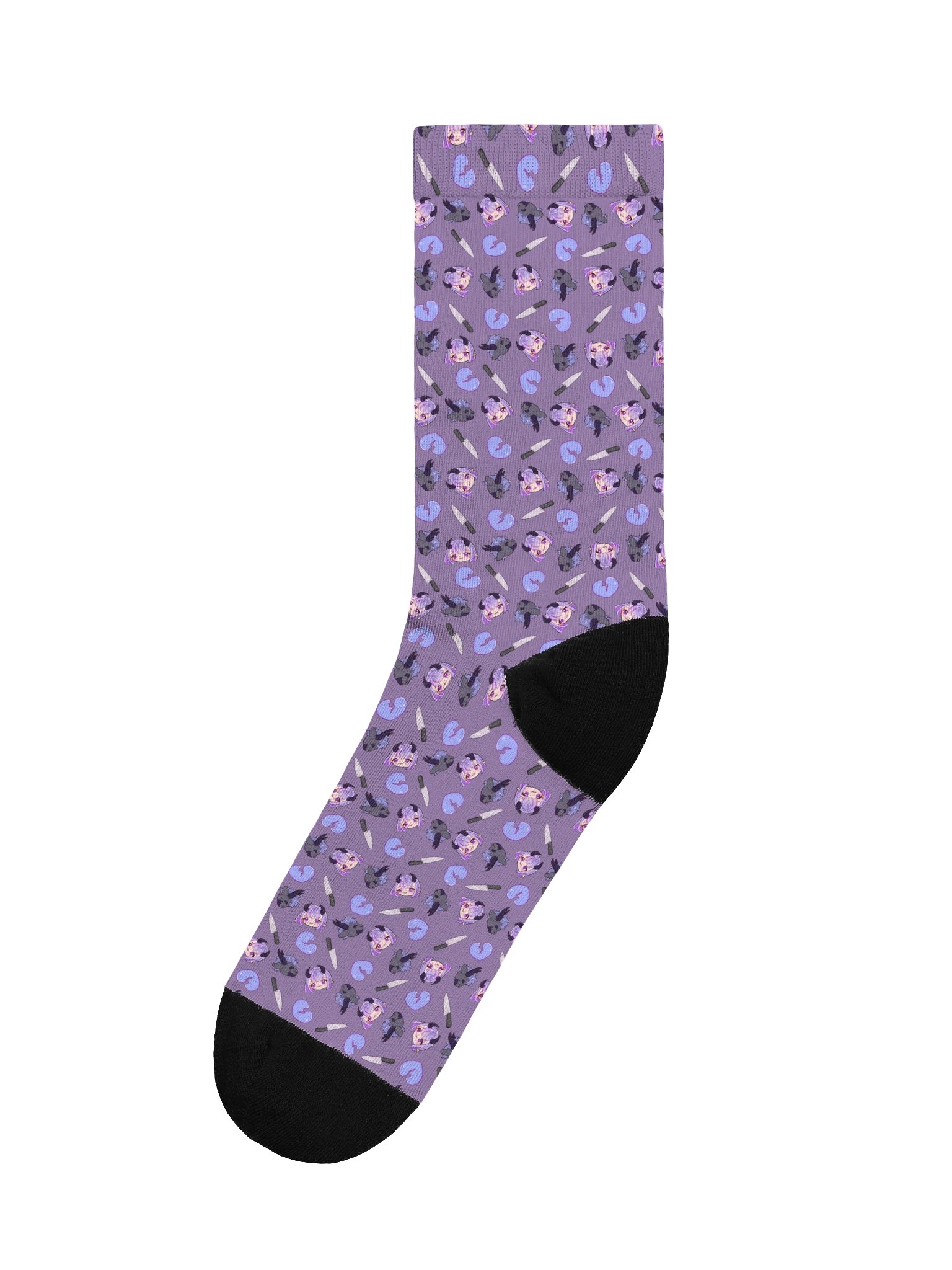 Yandere Pattern Crew Socks product image (1)