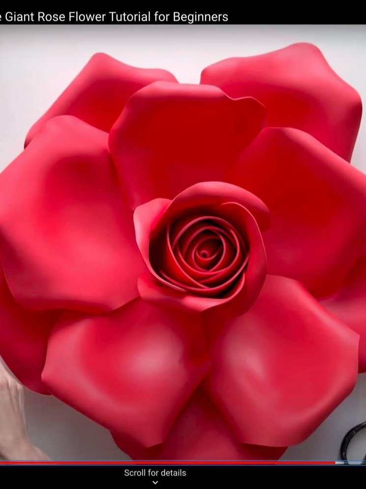 Giant Foam Rose for Wall Decor: Templates + Materials Checklist with links + Video Tutorial on YouTube product image (10)
