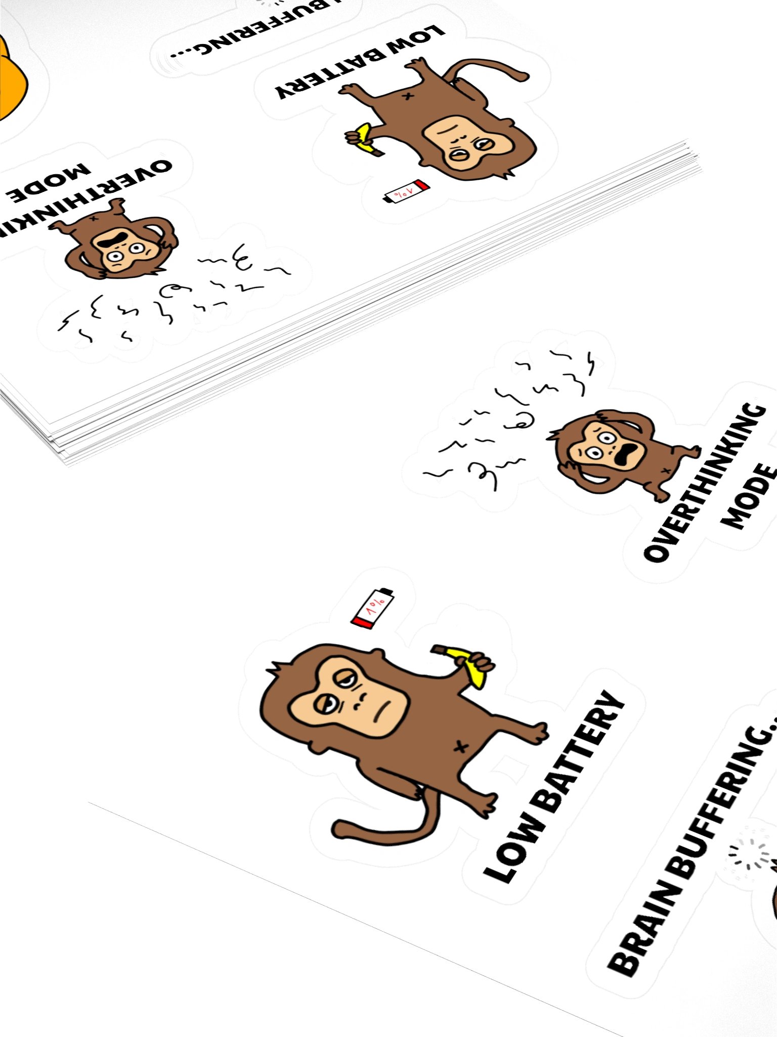 Monkey Mood Swings Sticker Pack product image (4)