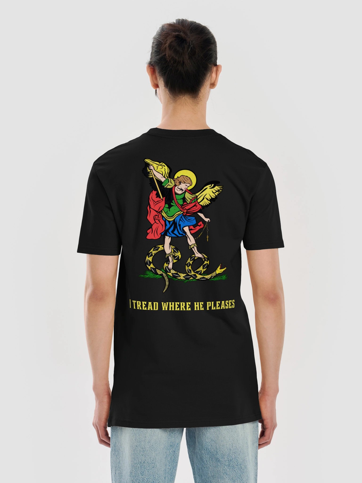 Saint Michael 'I tread where He pleases' - Heavy Tee product image (4)