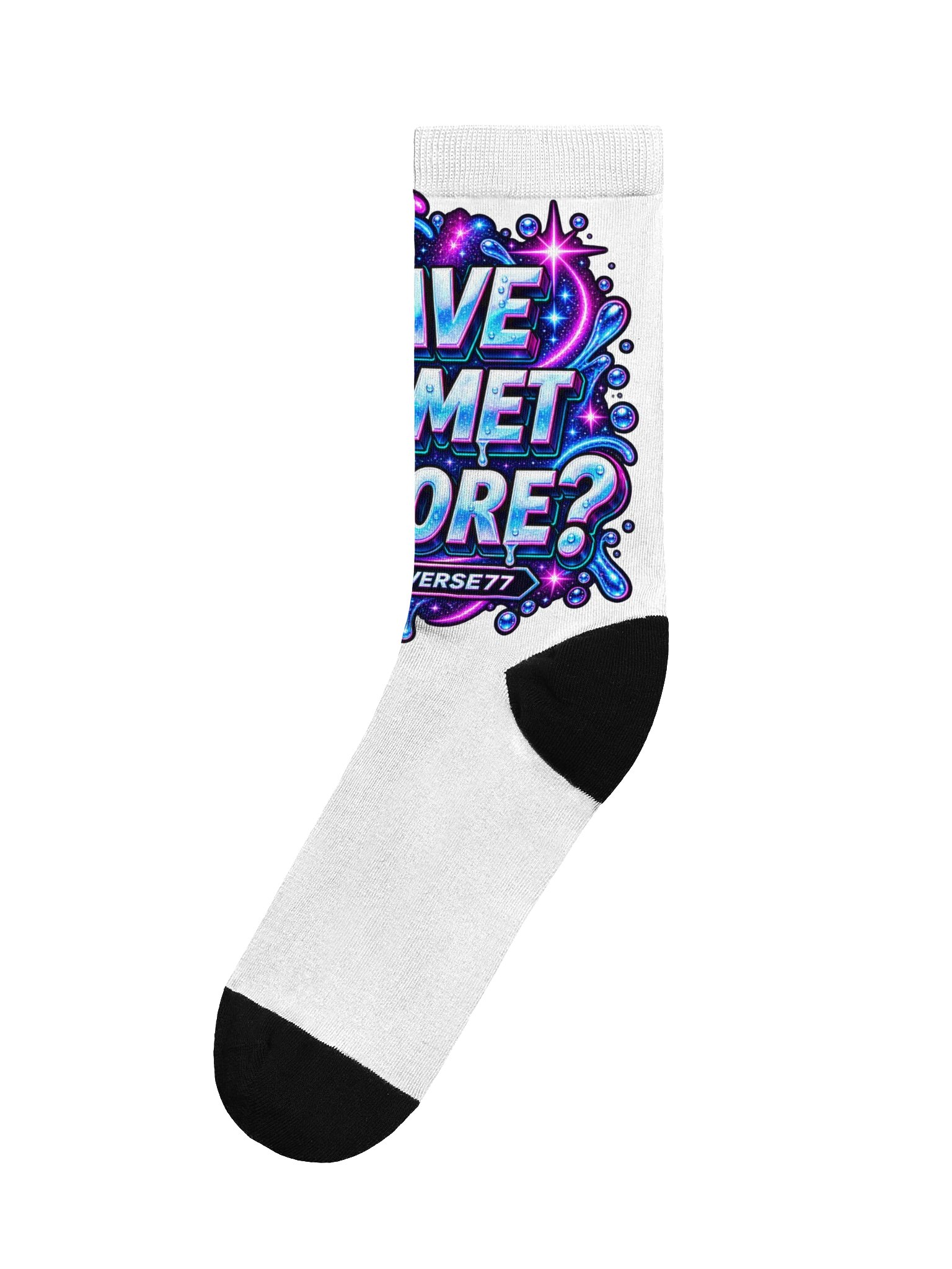 Have We Met Before? Neon Twinverse77 Crew Socks product image (1)