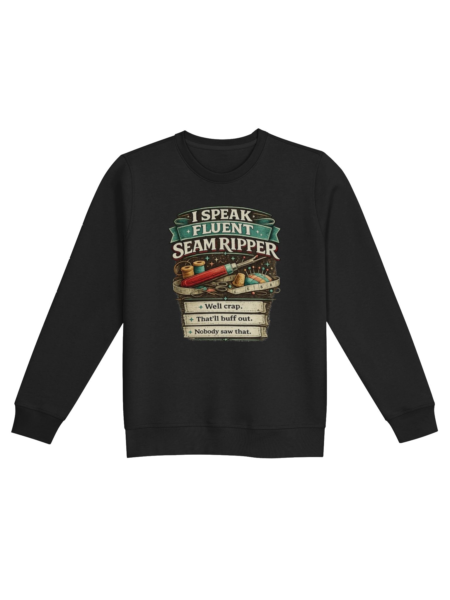 RETREAT HAIR DON'T CARE — Vintage Sewing Bun Sweatshirt product image (1)