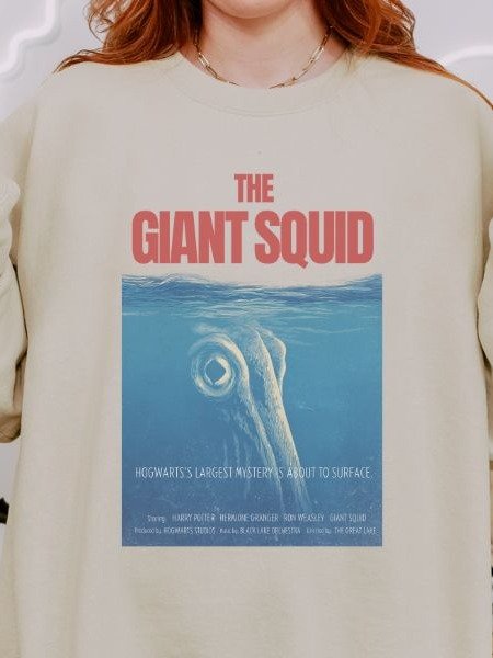 Giant Squid Parody Funny Retro Fall Sweatshirt product image (3)