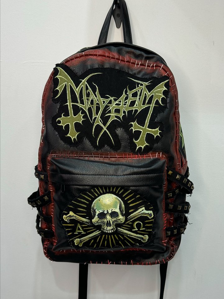 🌑 MAYHEM "De Mysteriis" Custom Hand-Painted Backpack product image (1)