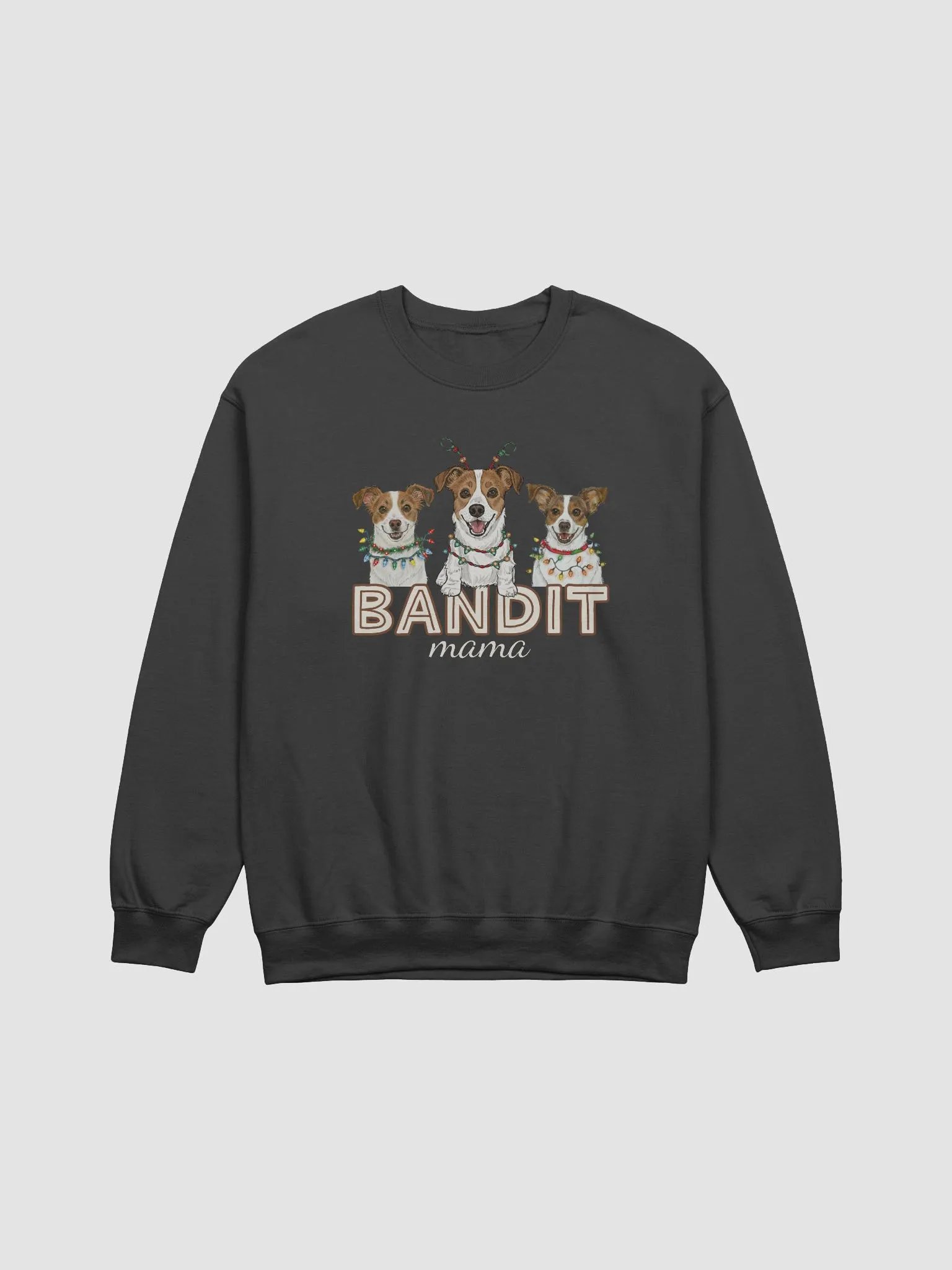 Jack Russell Christmas Mama/Dad, Custom Dark Sweatshirt product image (2)