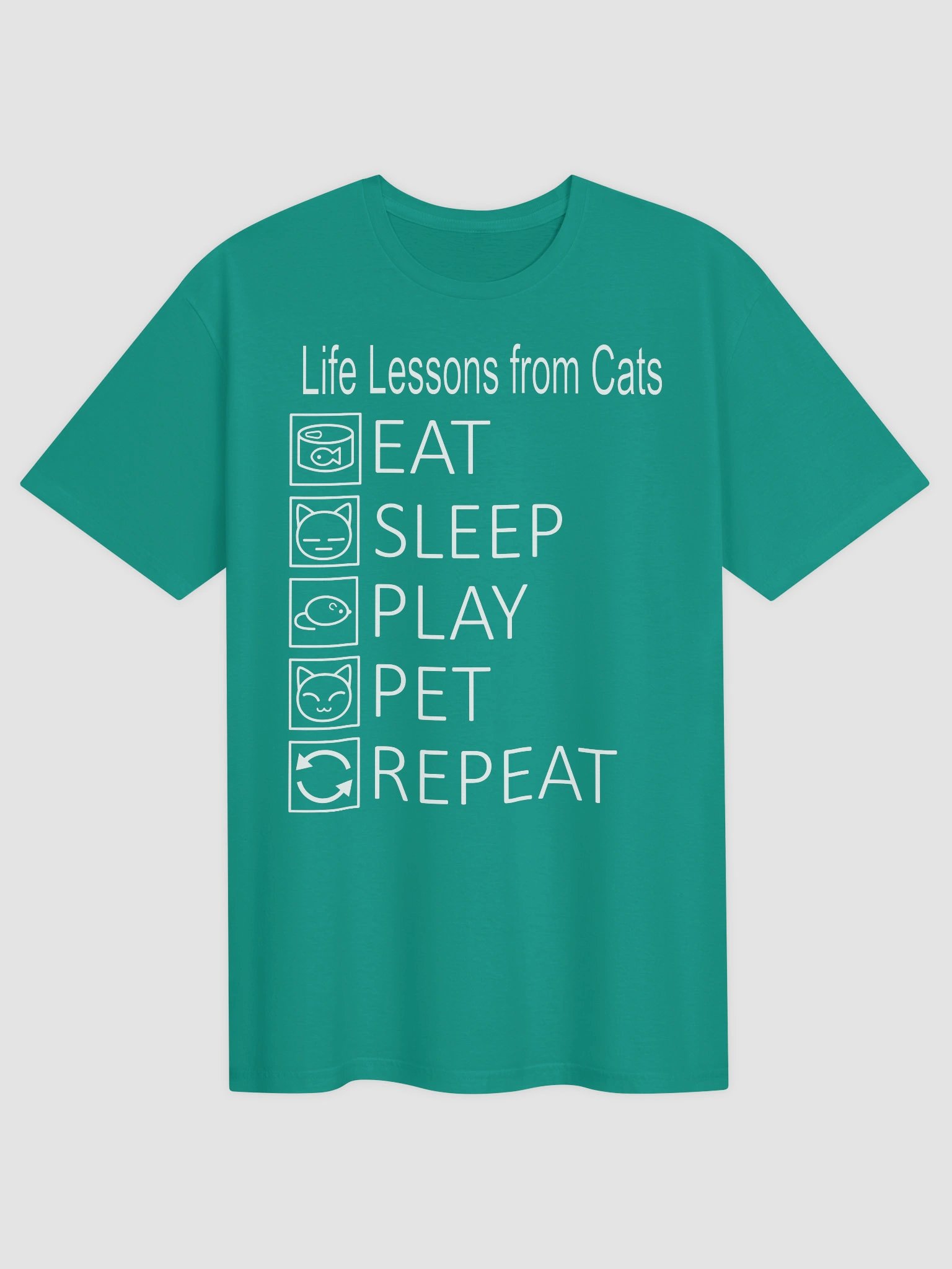 Life Lessons from Cats (White Print) - Unisex Adult Super Soft Lightweight T-shirt product image (22)
