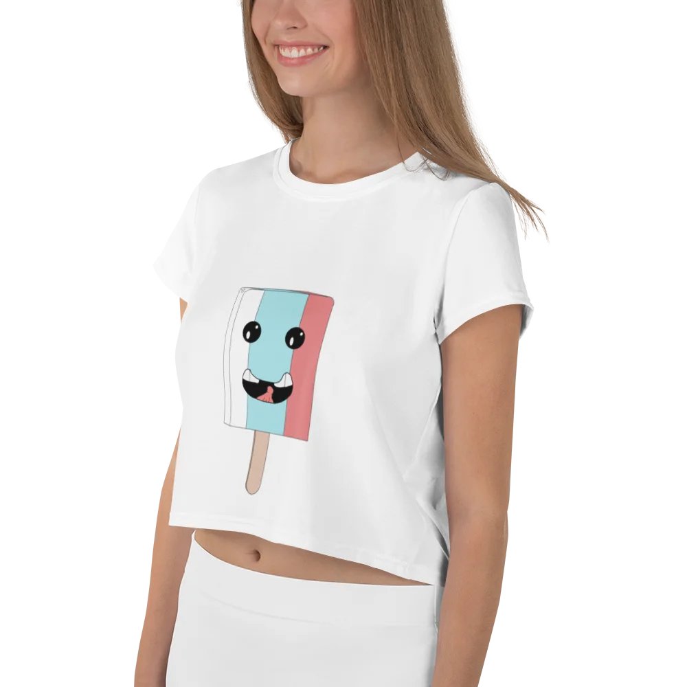 Sticky Steve Crop Top (White) product image (2)