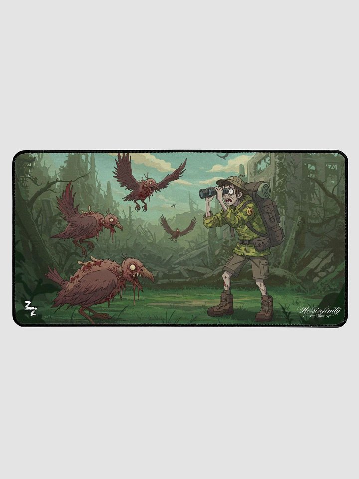 Exclusive Zombie Bird Watching Like A Zombie 02 Desk Mat product image (1)