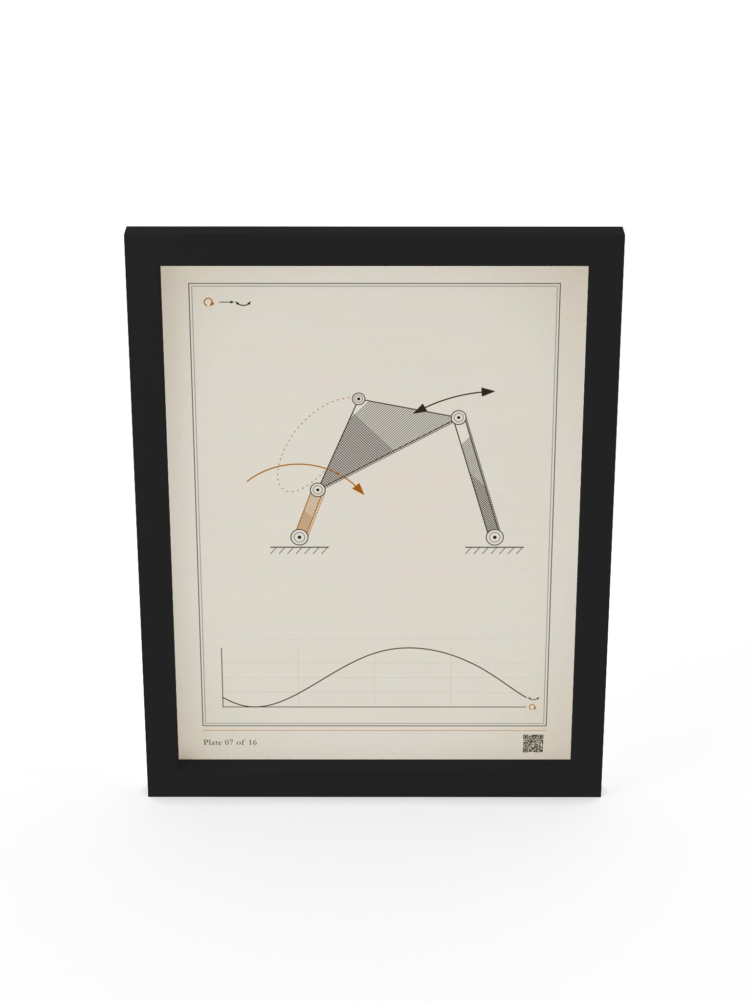 MOTION 07 · Four-bar linkage · framed product image (5)