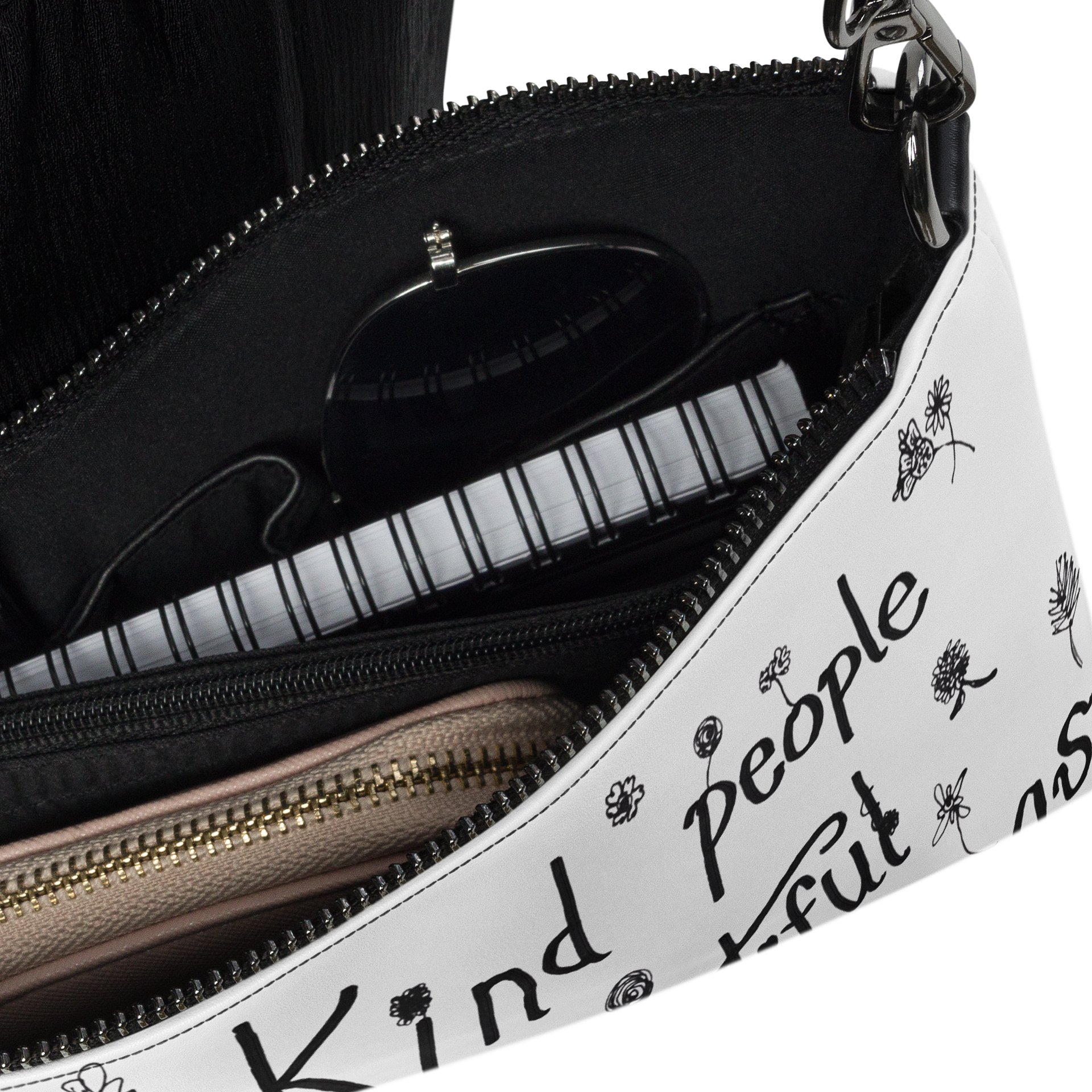 Ana's Wildflowers HANDBAG (B&W) product image (6)
