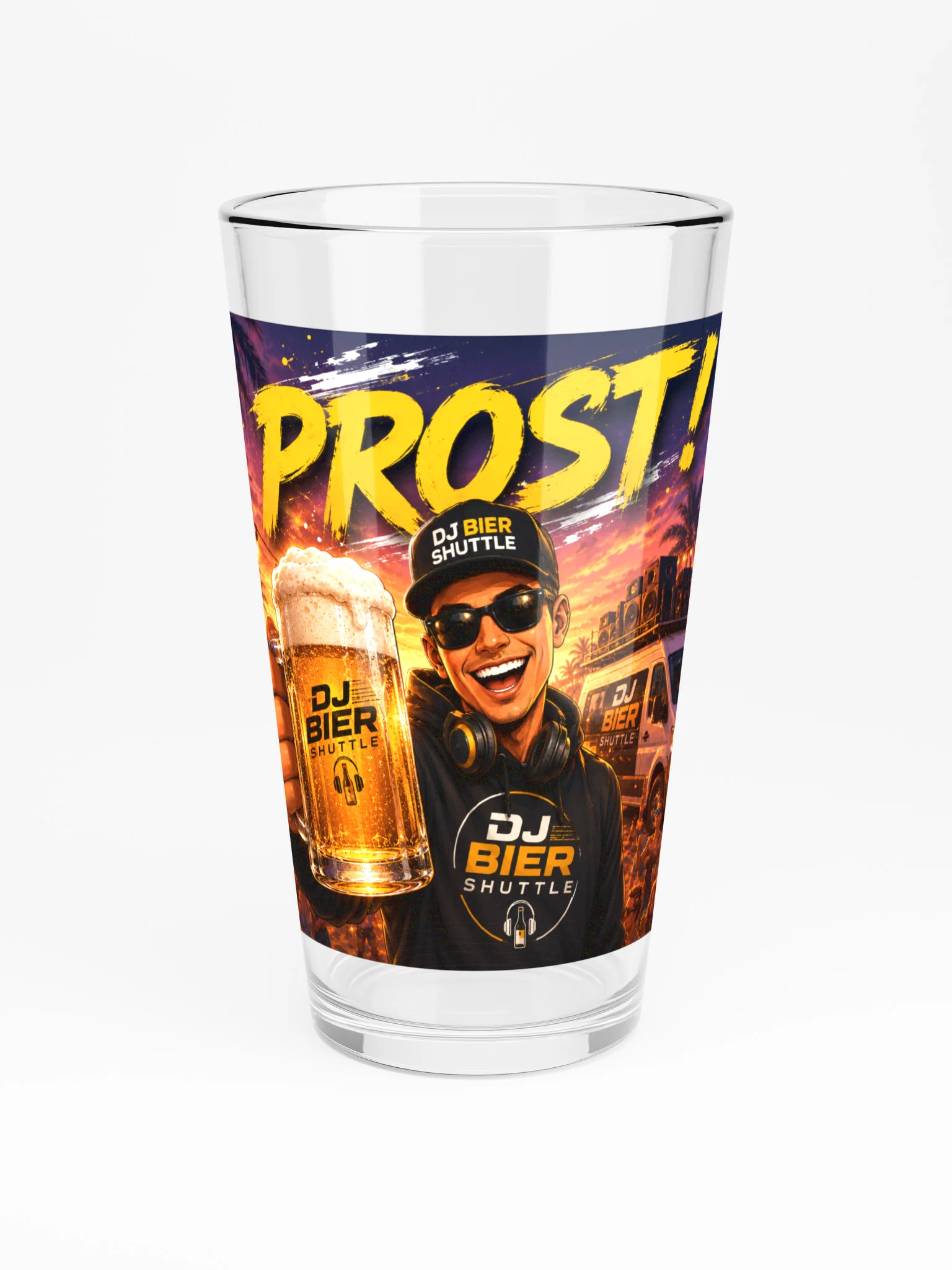 DJ Beer Shuttle beer glass "Prost" product image (3)