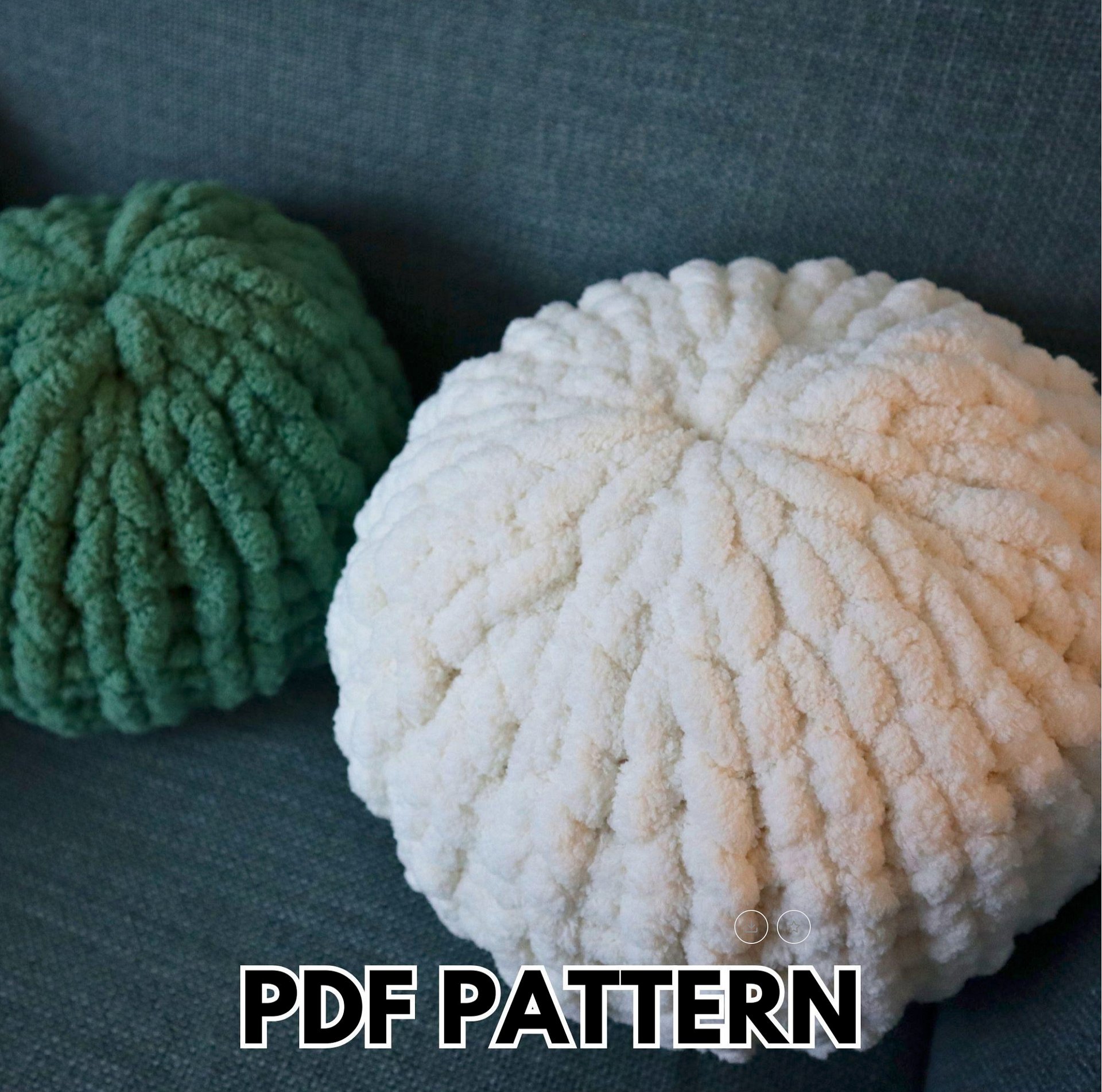 Finger Knit Round Pillow Pattern (Digital PDF Pattern) product image (2)