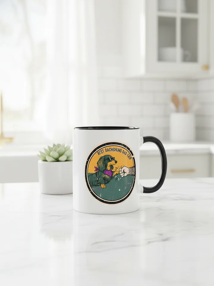 Best Dachshund Dad Ever Fist Bump Ceramic Mug product image (2)
