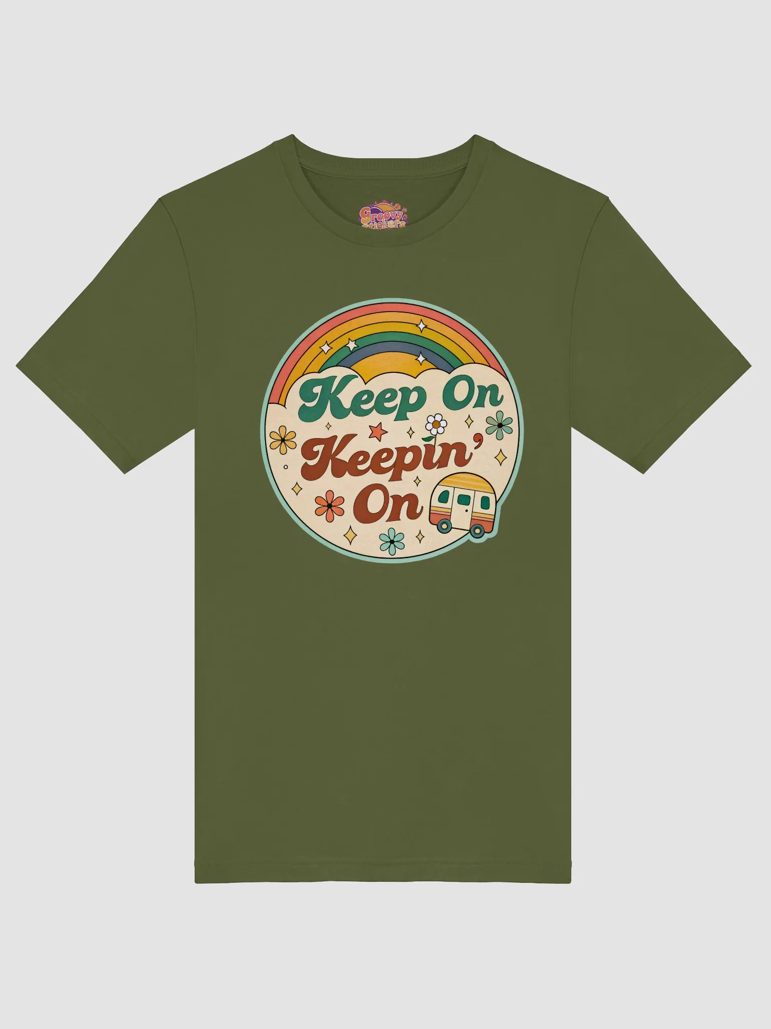 Retro Rainbow 'Keep On Keepin' On' T-Shirt product image (3)
