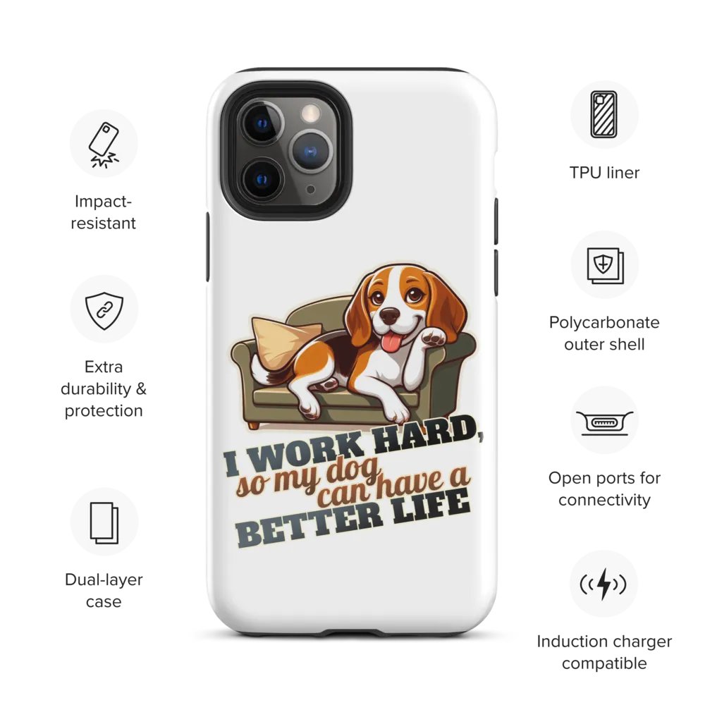 Work Hard - Beagle Sofa Tough Case for iPhone® product image (28)