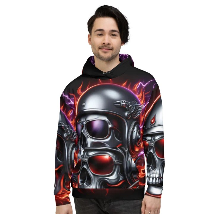 Fury of the Aviator - Unisex Skull Hoodie #53 product image (2)